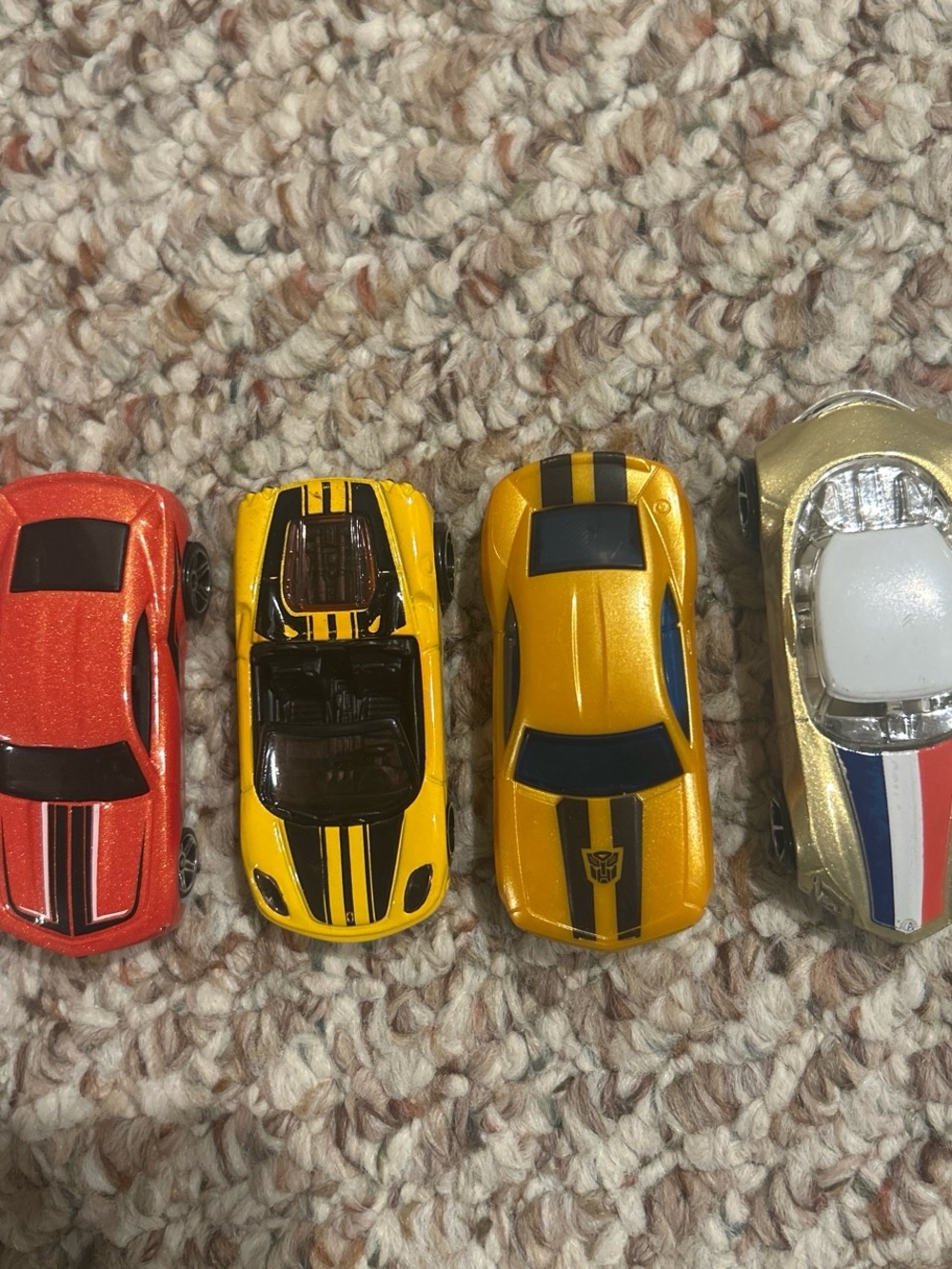 Kids Toy Car - Yellow Race Car with Black Stripes